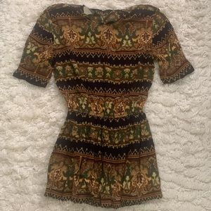 VINTAGE Reworked Print Mini Dress